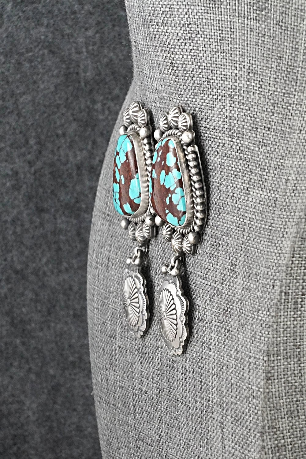 Turquoise & Sterling Silver Earrings - Michael Calladitto