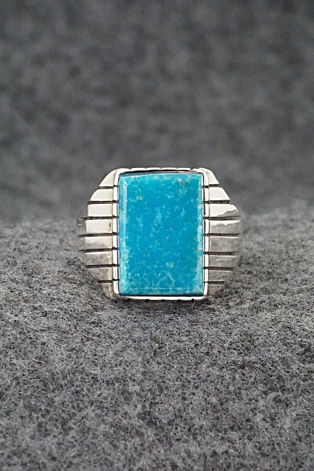 Turquoise & Sterling Silver Ring - Trevor Jack - Size 10.5