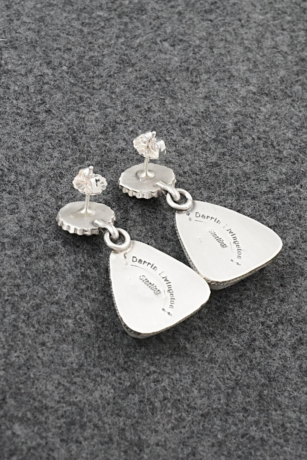 Turquoise & Sterling Silver Earrings - Darrin Livingston