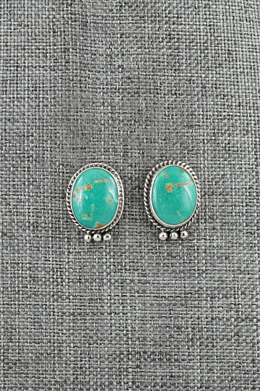 Turquoise & Sterling Silver Earrings - Rosemary Saunders