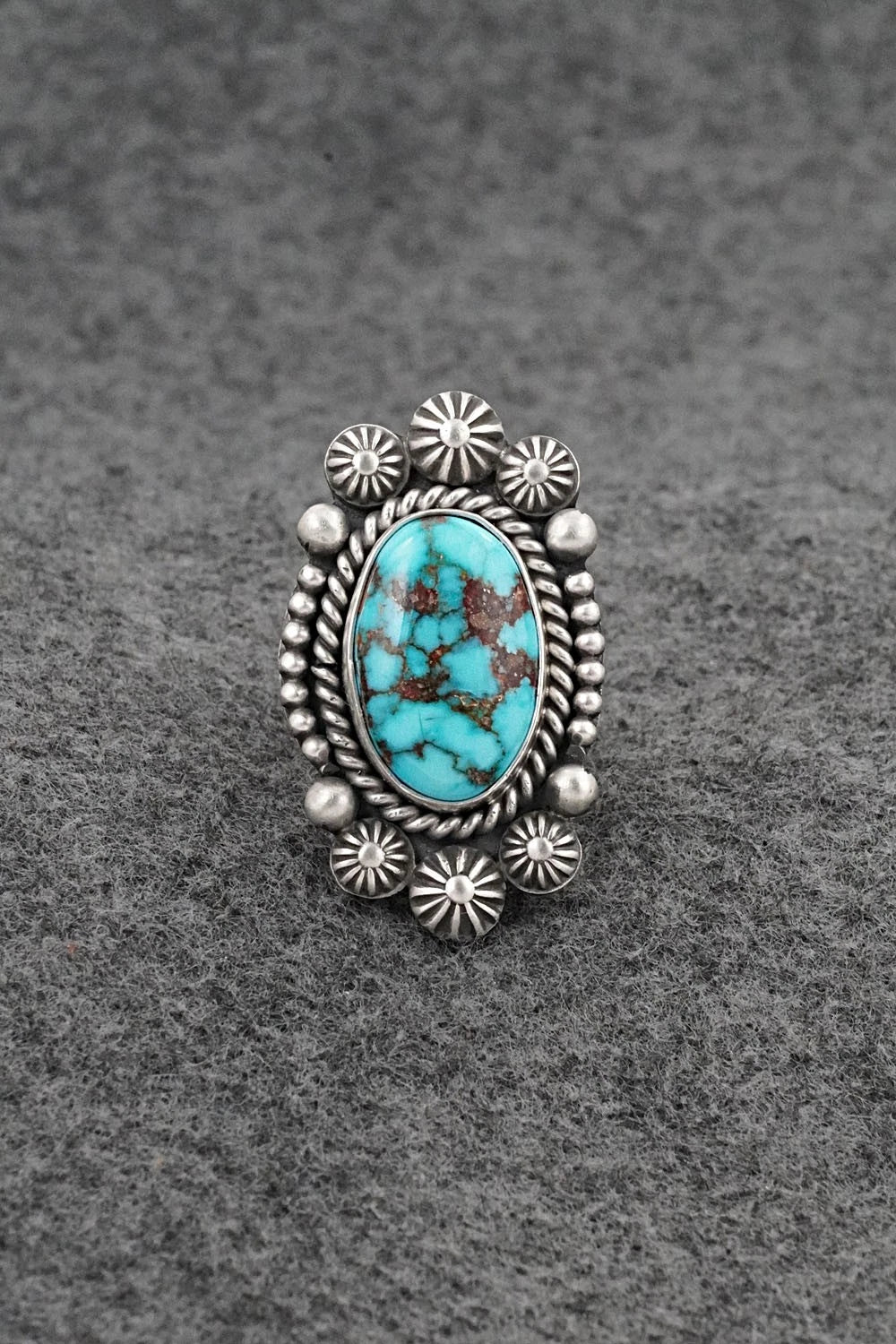 Turquoise & Sterling Silver Ring - Michael Calladitto - Size 7