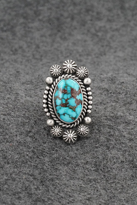 Turquoise & Sterling Silver Ring - Michael Calladitto - Size 7