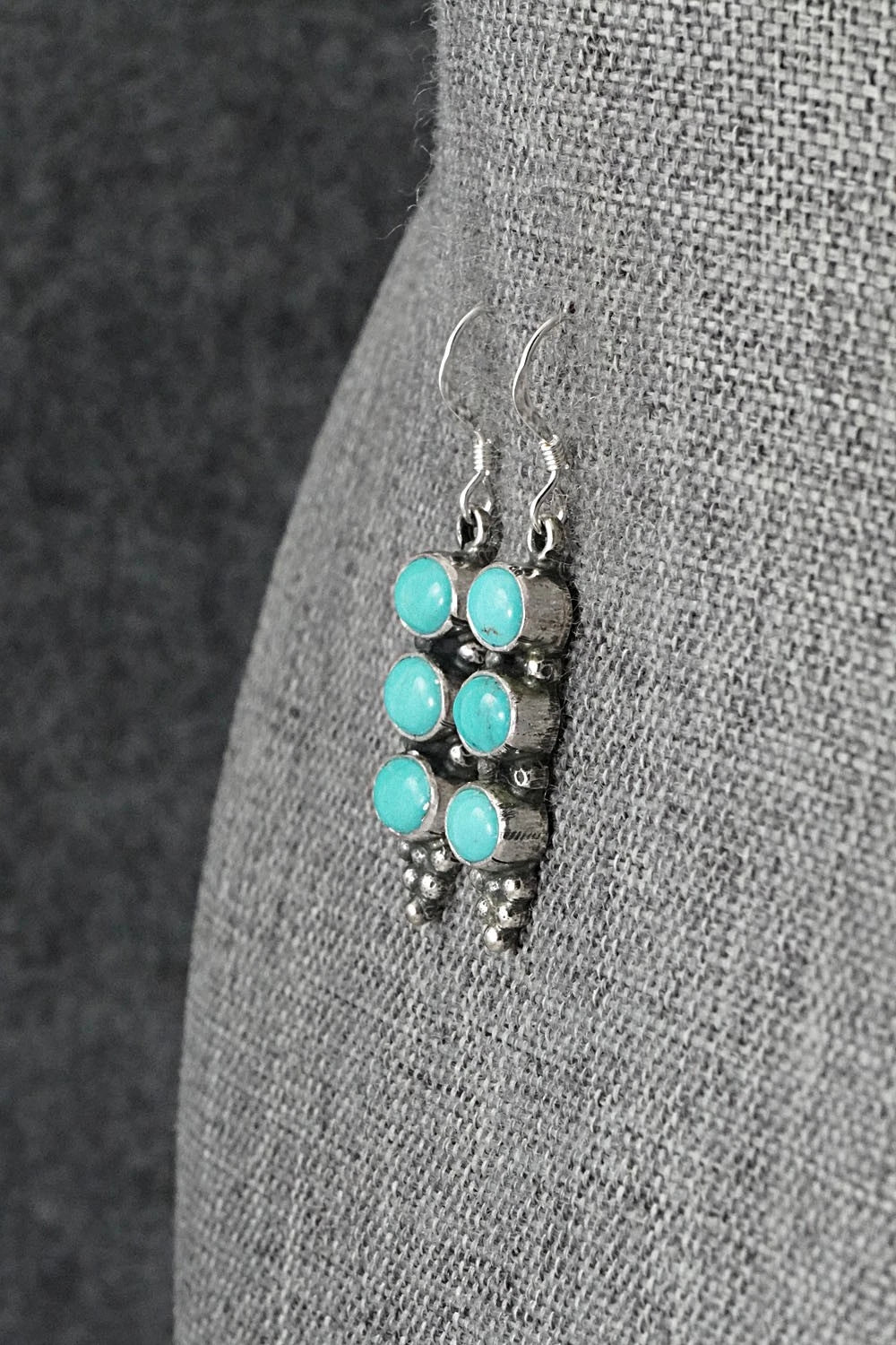 Turquoise & Sterling Silver Earrings - Gary Shorty
