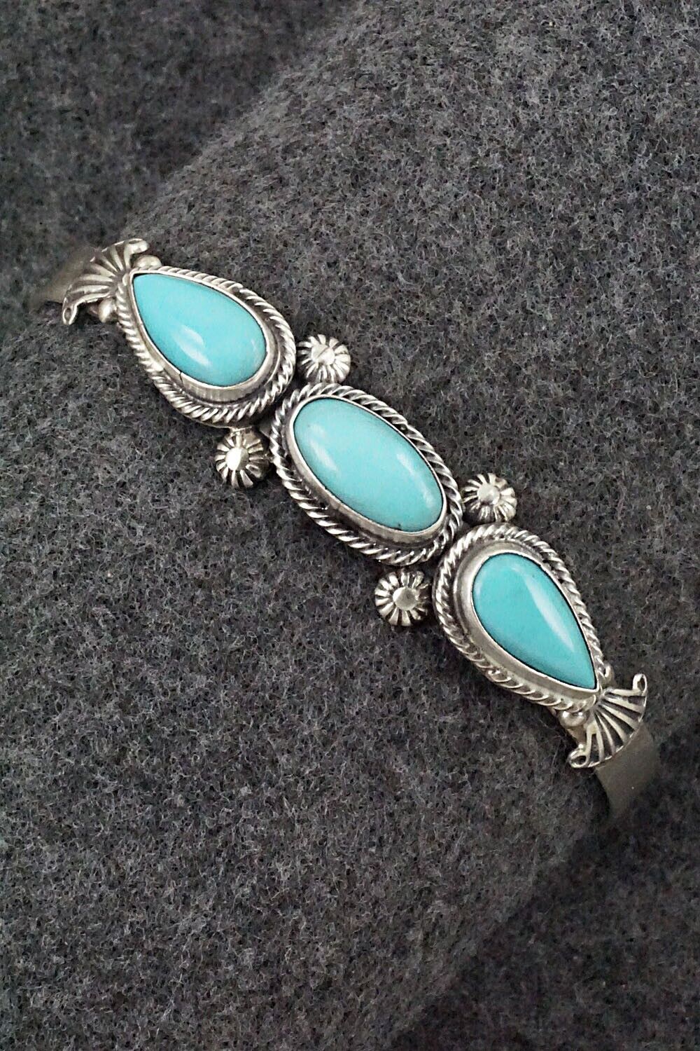 Turquoise & Sterling Silver Bracelet - Bobby Platero