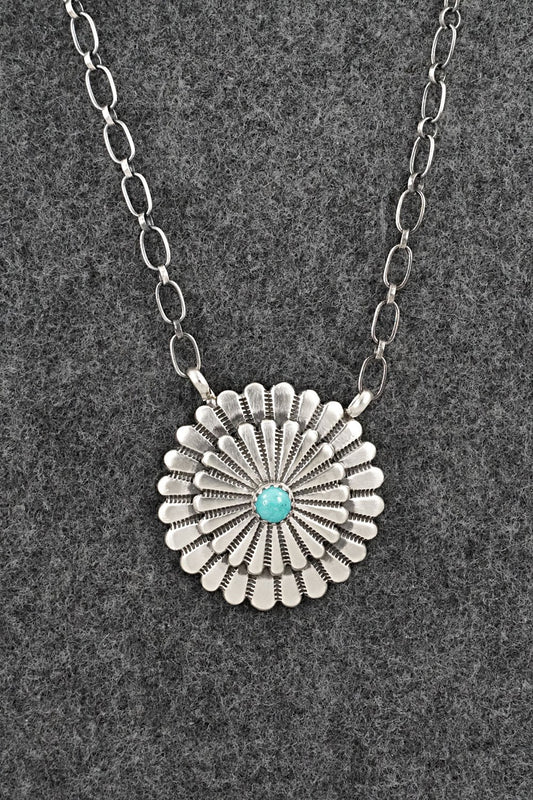Turquoise & Sterling Silver Necklace - Sheldon Mariano