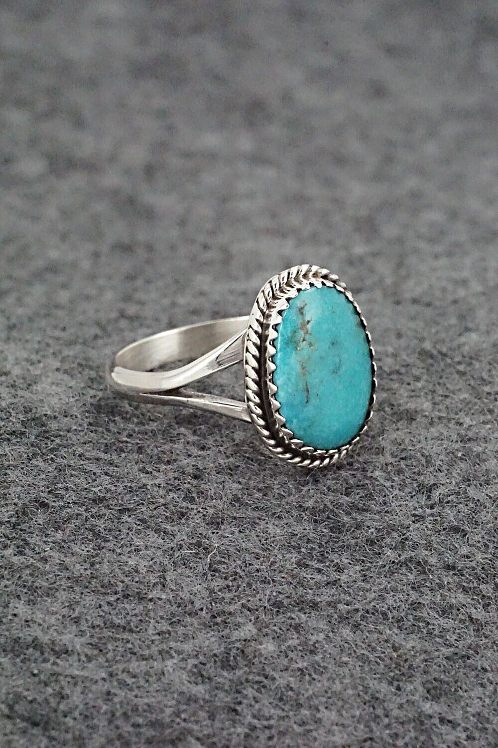 Turquoise & Sterling Silver Ring - Robert Martinez - Size 7.75