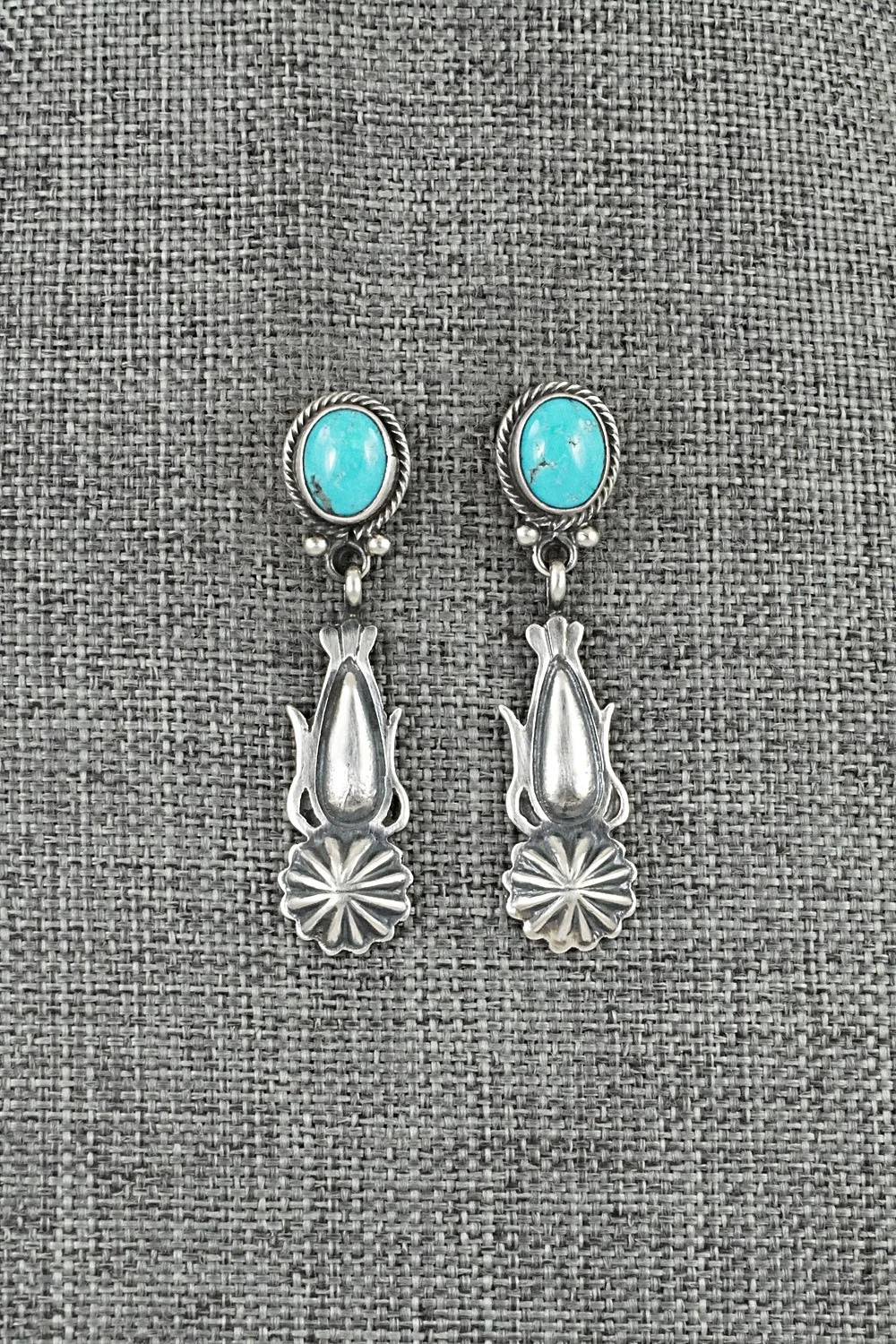 Turquoise & Sterling Silver Earrings - Verley Betone