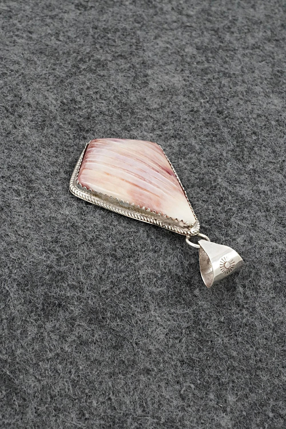 Spiny Oyster & Sterling Silver Pendant - Ernest Hawthorne