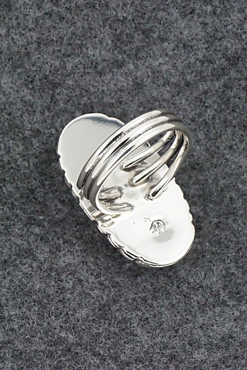 White Buffalo & Sterling Silver Ring - Myra Benally - Size 8