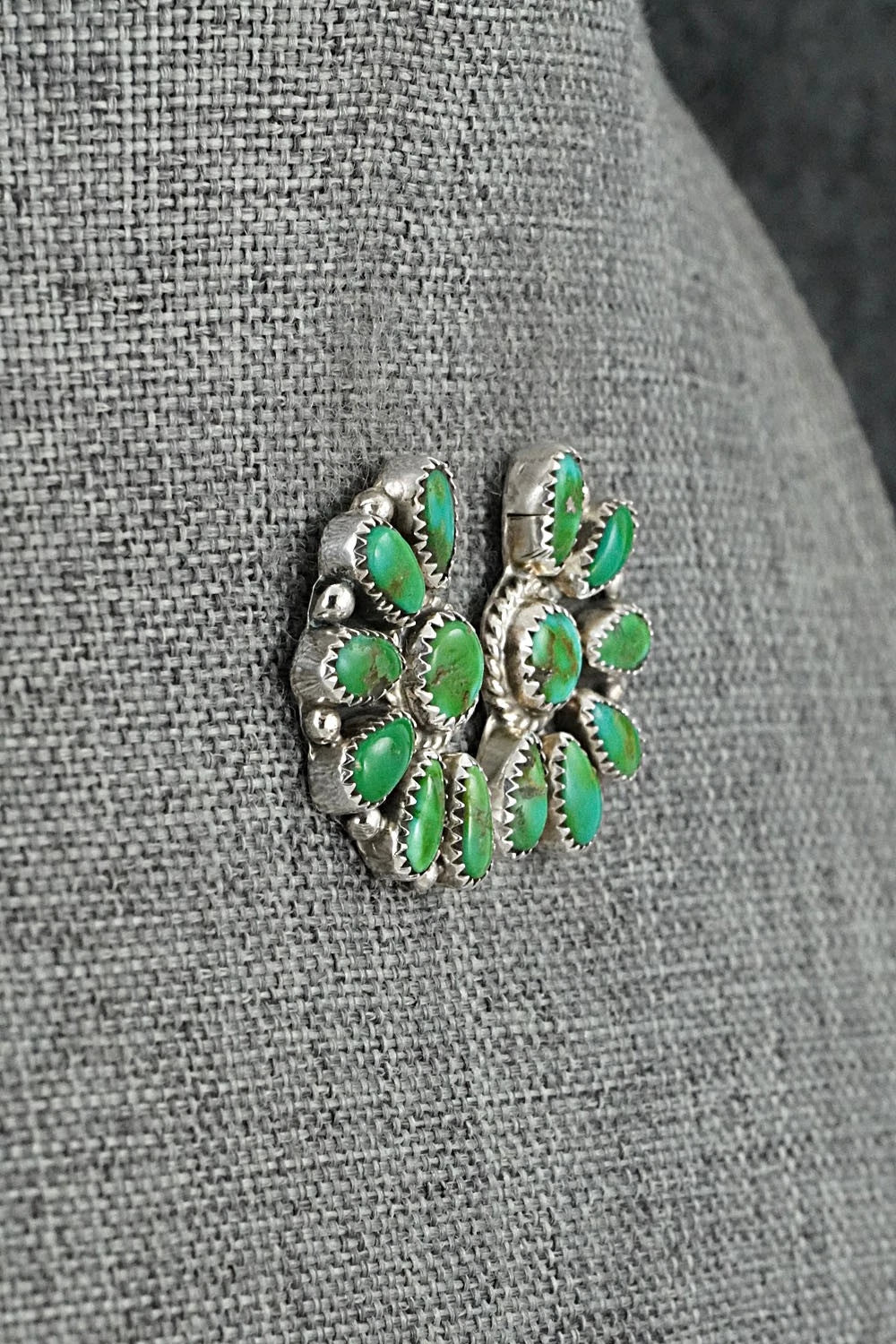 Turquoise & Sterling Silver Earrings - Justina Wilson