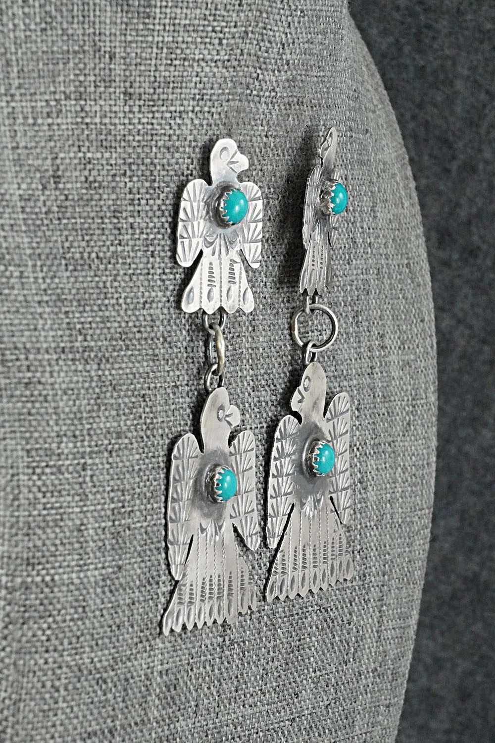 Turquoise & Sterling Silver Earrings - Gabrielle Yazzie