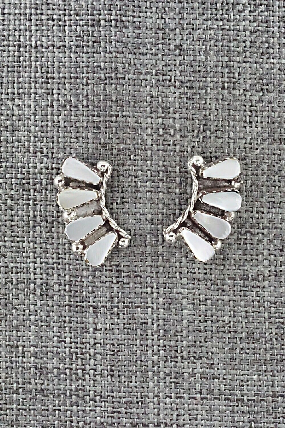 Mother of Pearl & Sterling Silver Earrings - Diane Cachini