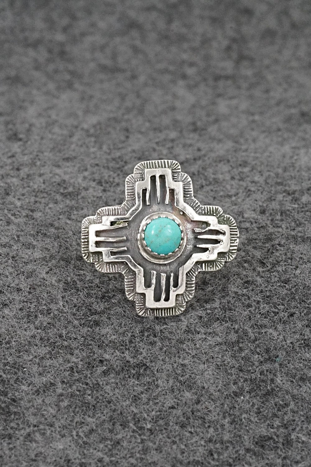 Turquoise and Sterling Silver Ring - Letricia Largo - Size 6.75