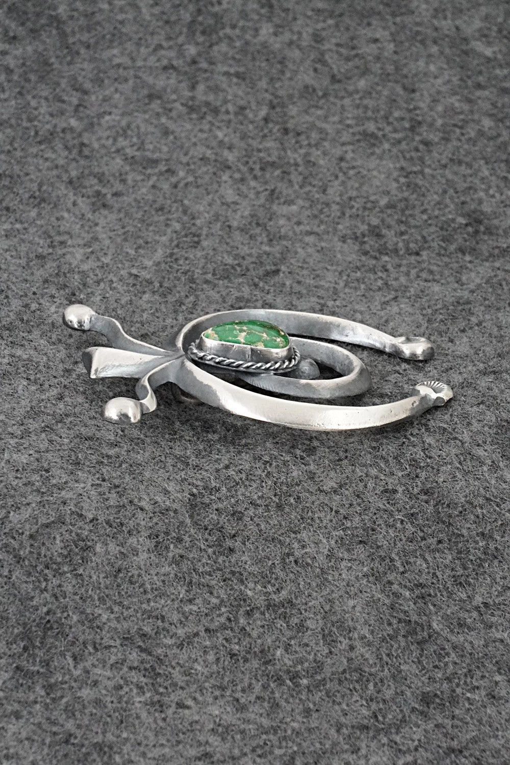 Turquoise & Sterling Silver Naja Pendant - Harrison Bitsue