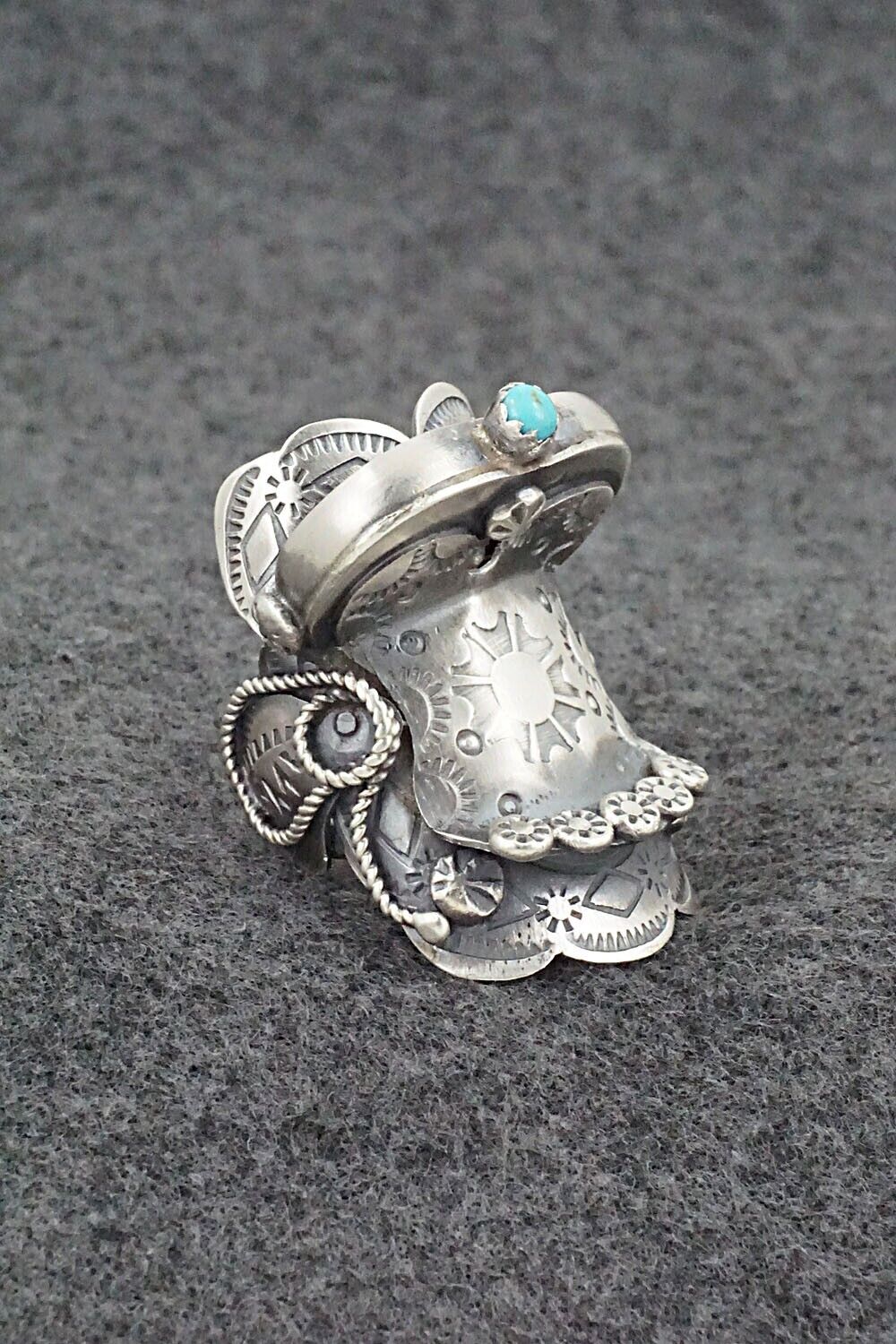 Turquoise & Sterling Silver Ring - Tim Yazzie - Size 9.5