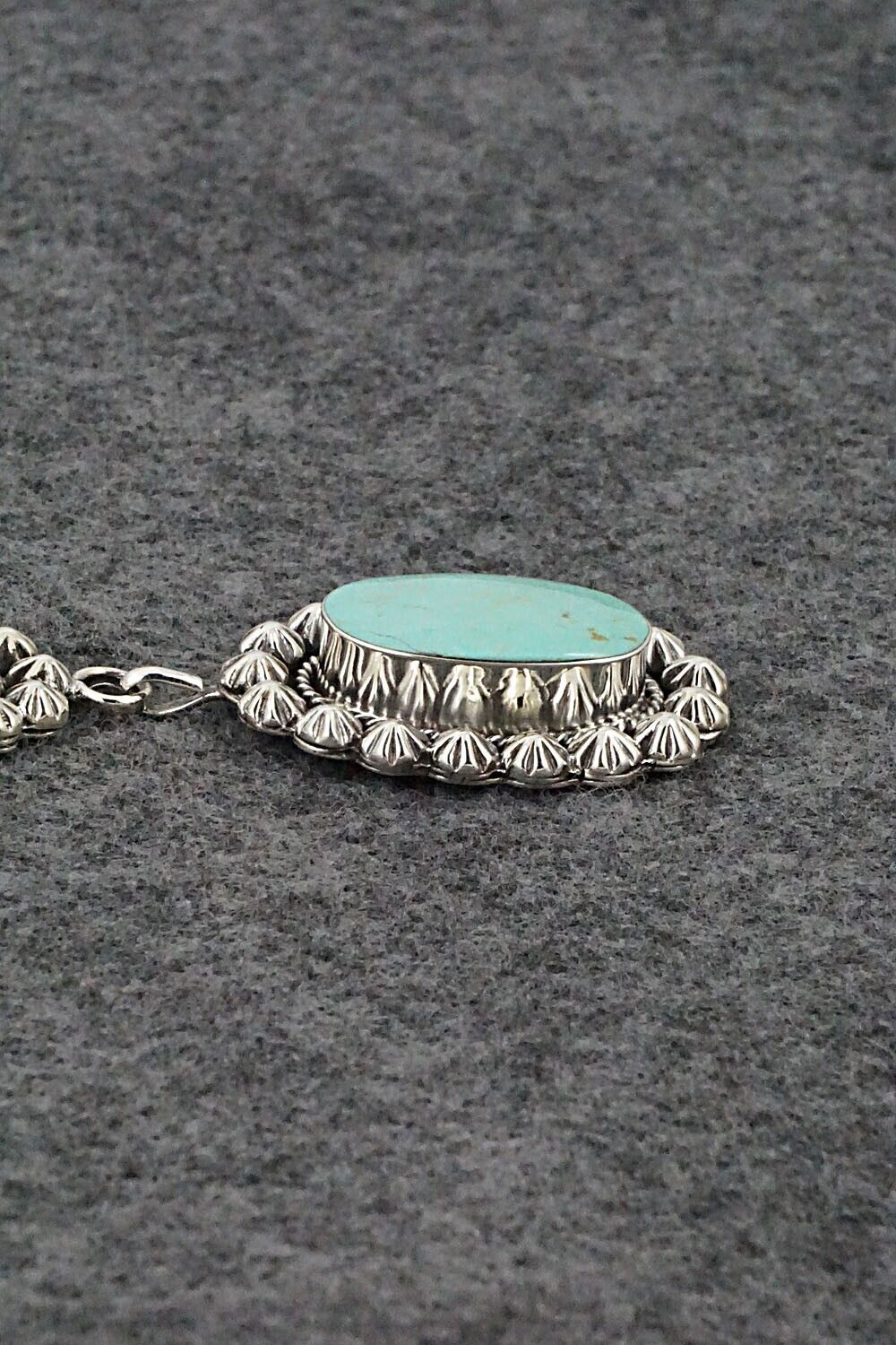 Turquoise & Sterling Silver Pendant - Sheena Jack