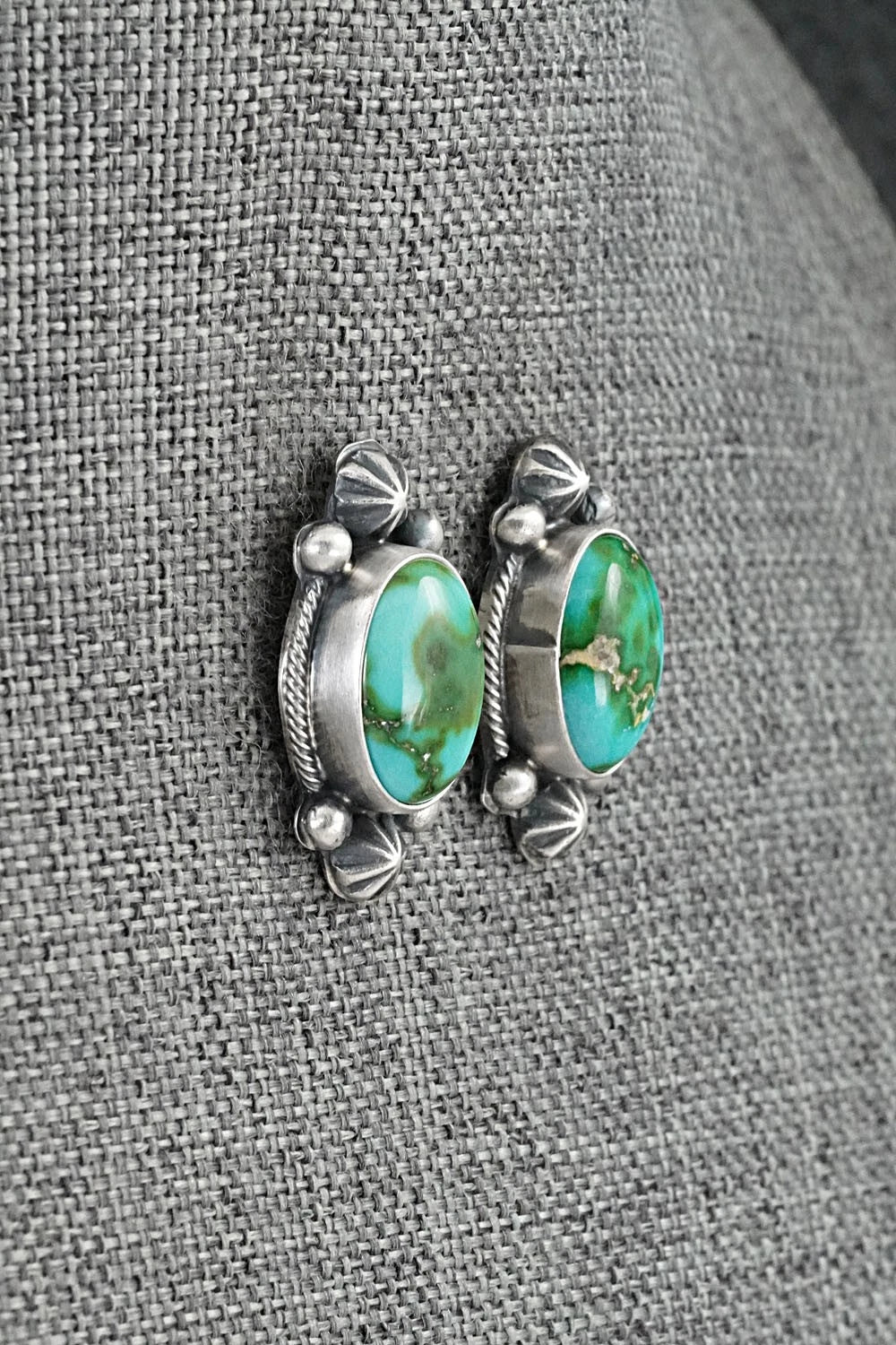Turquoise & Sterling Silver Squash Blossom Set - Bob Becenti