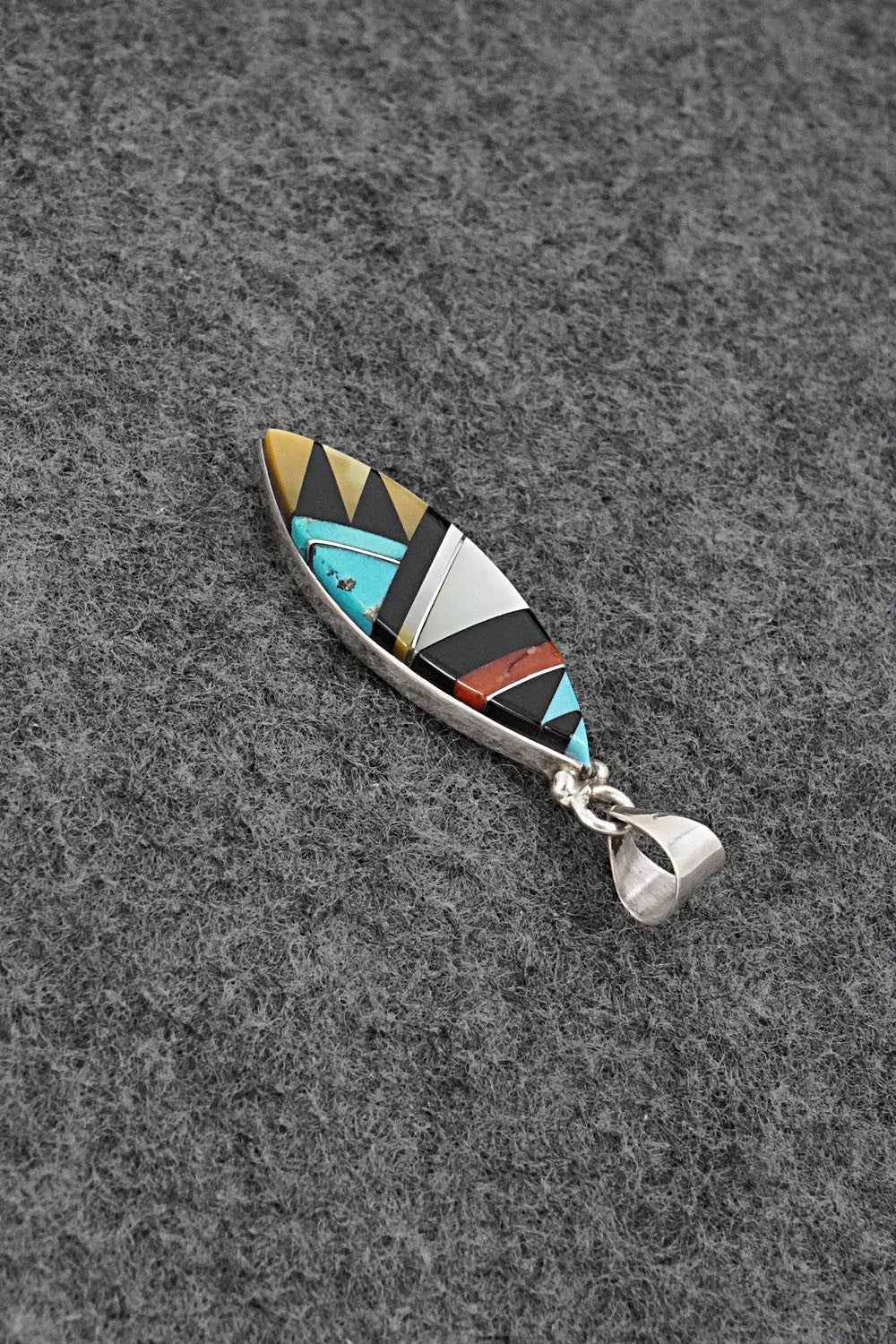 Multi-Stone & Sterling Silver Pendant - Cleo Kallestewa