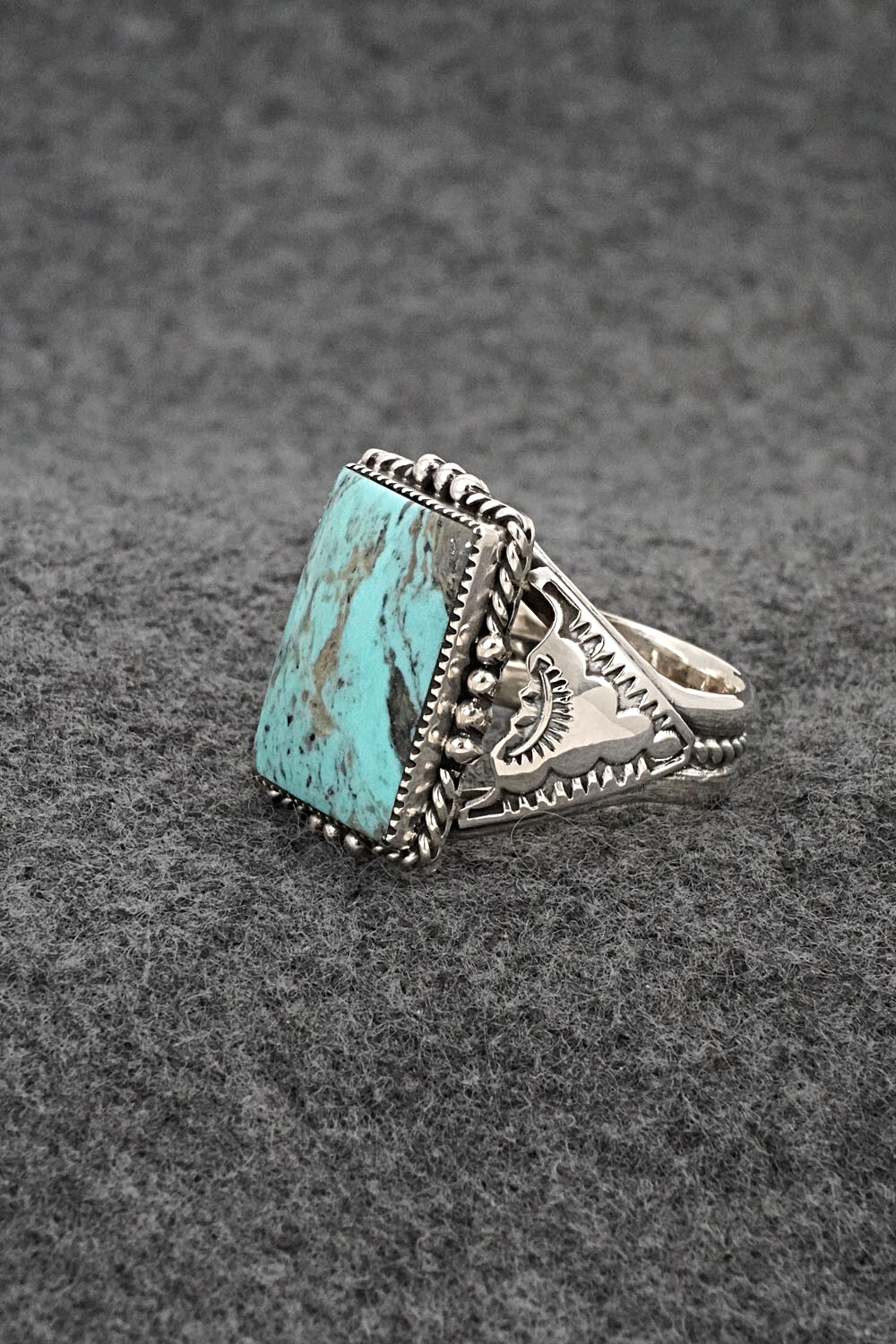 Turquoise & Sterling Silver Ring - Gregg Yazzie - Size 11