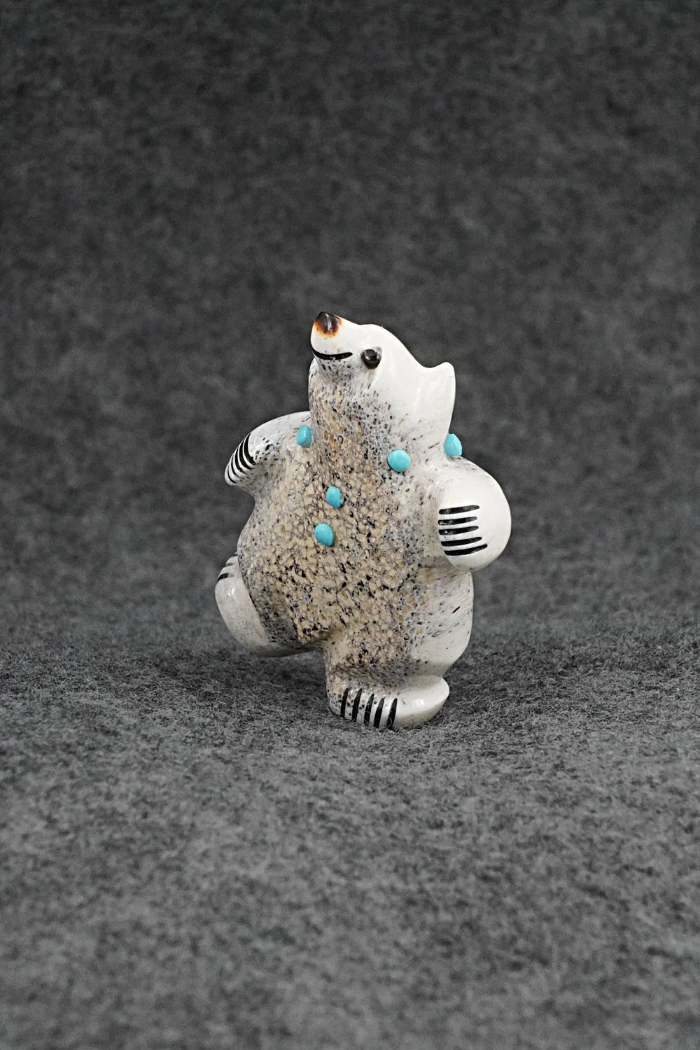 Dancing Bear Zuni Fetish Carving - Claudia Peina