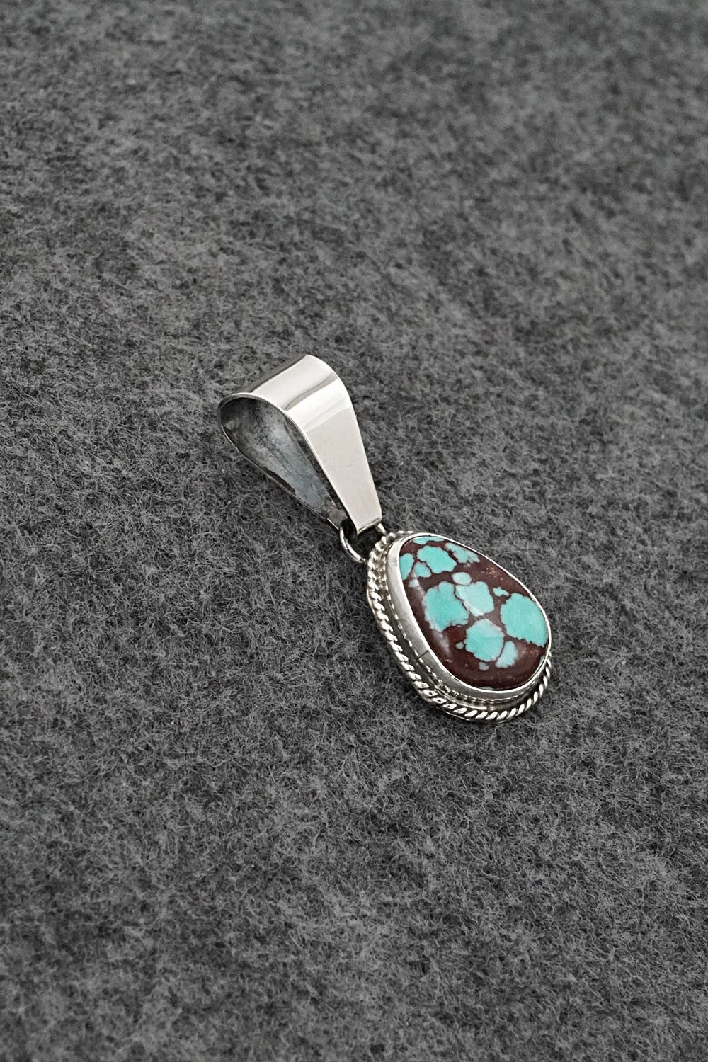 Turquoise & Sterling Silver Pendant - Eugene Gruber
