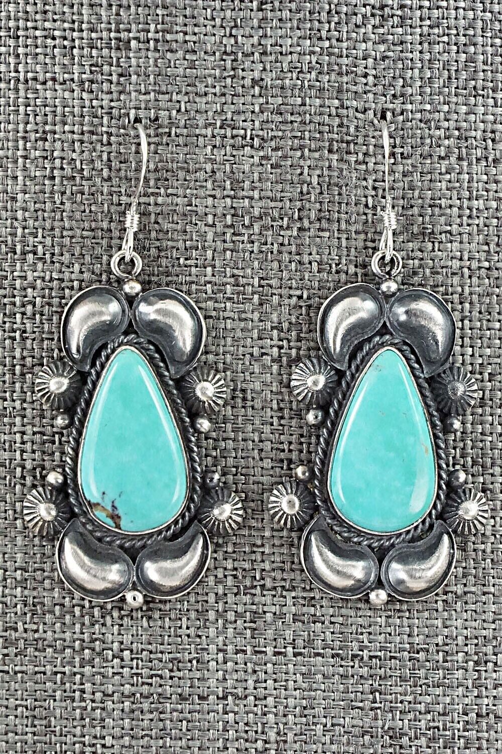 Turquoise & Sterling Silver Necklace and Earrings Set - Derrick Gordon