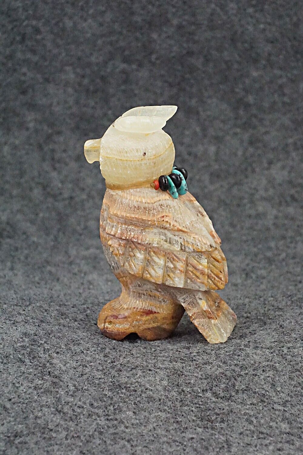 Horned Owl Zuni Fetish Carving - Douglas Martza