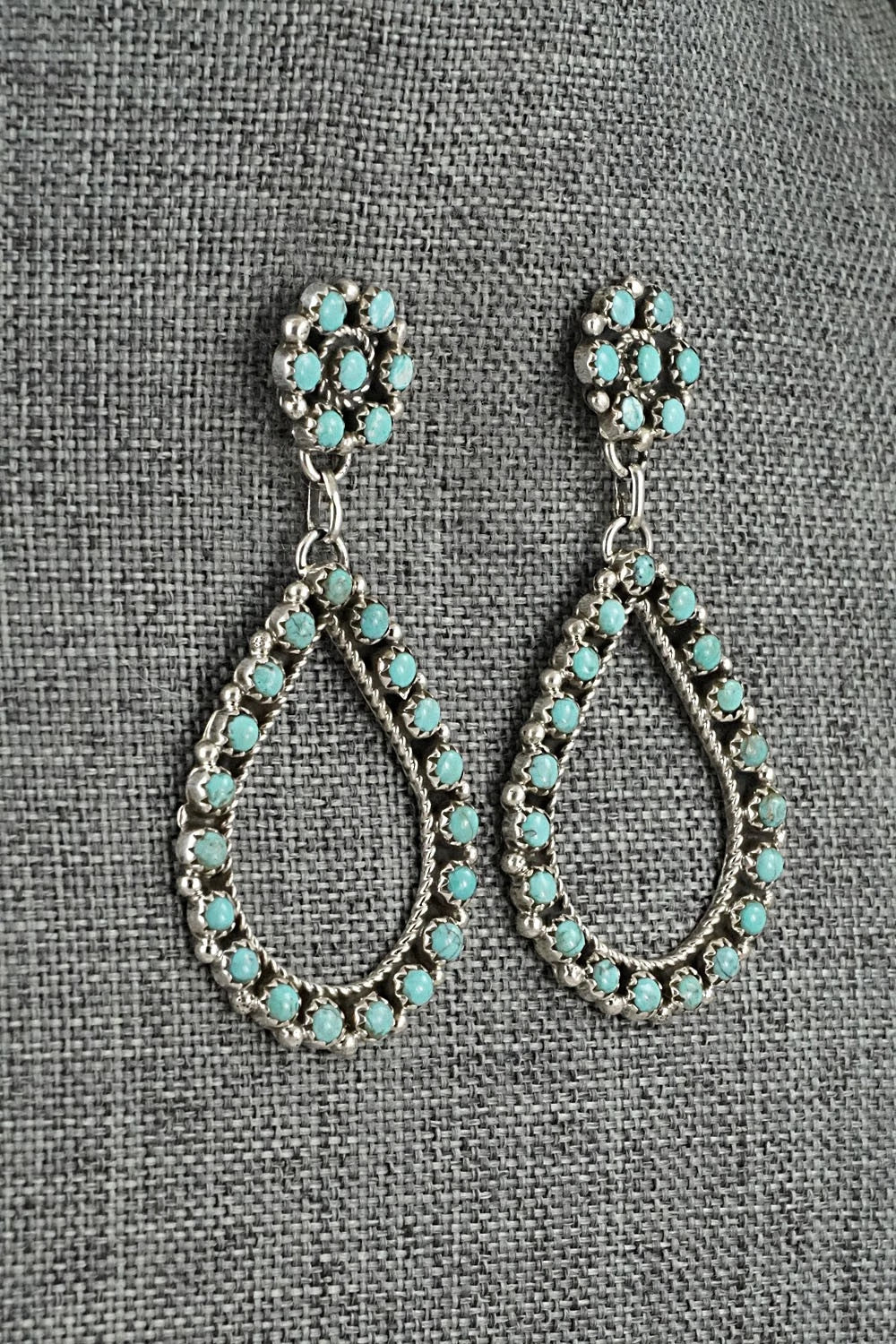 Turquoise & Sterling Silver Earrings - Falencia Yazzie