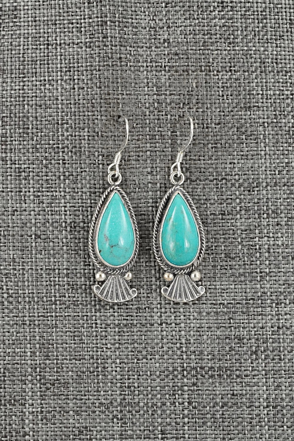 Turquoise & Sterling Silver Earrings - Verley Betone