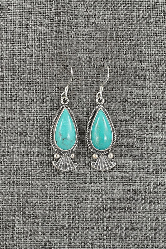 Turquoise & Sterling Silver Earrings - Verley Betone