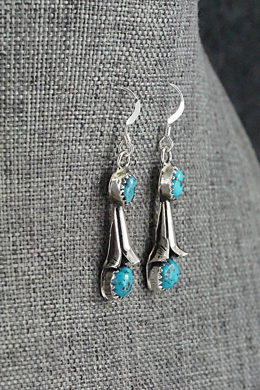 Turquoise & Sterling Silver Squash Blossom Set - Phil Garcia