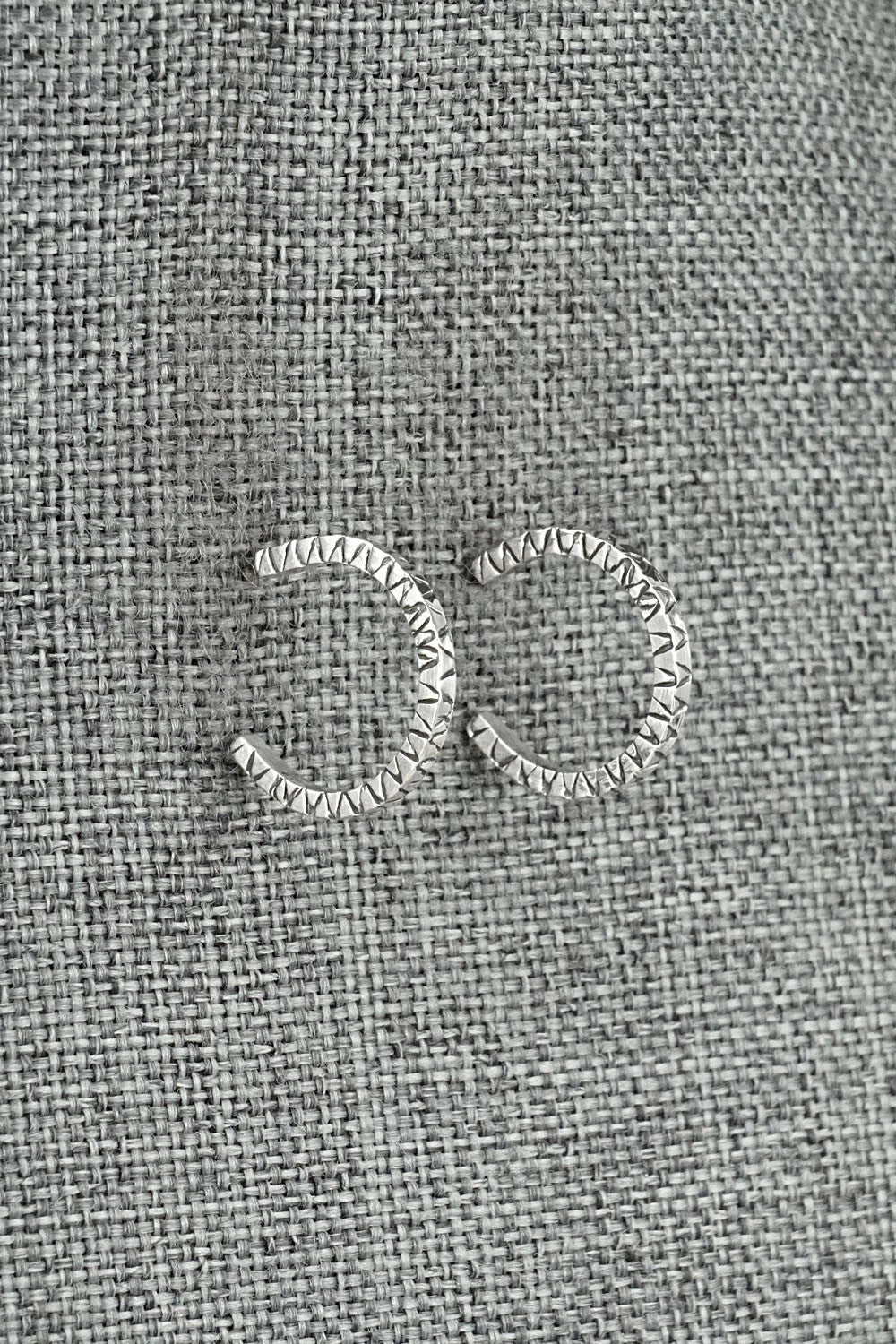 Sterling Silver Hoop Earrings - Elaine Tahe