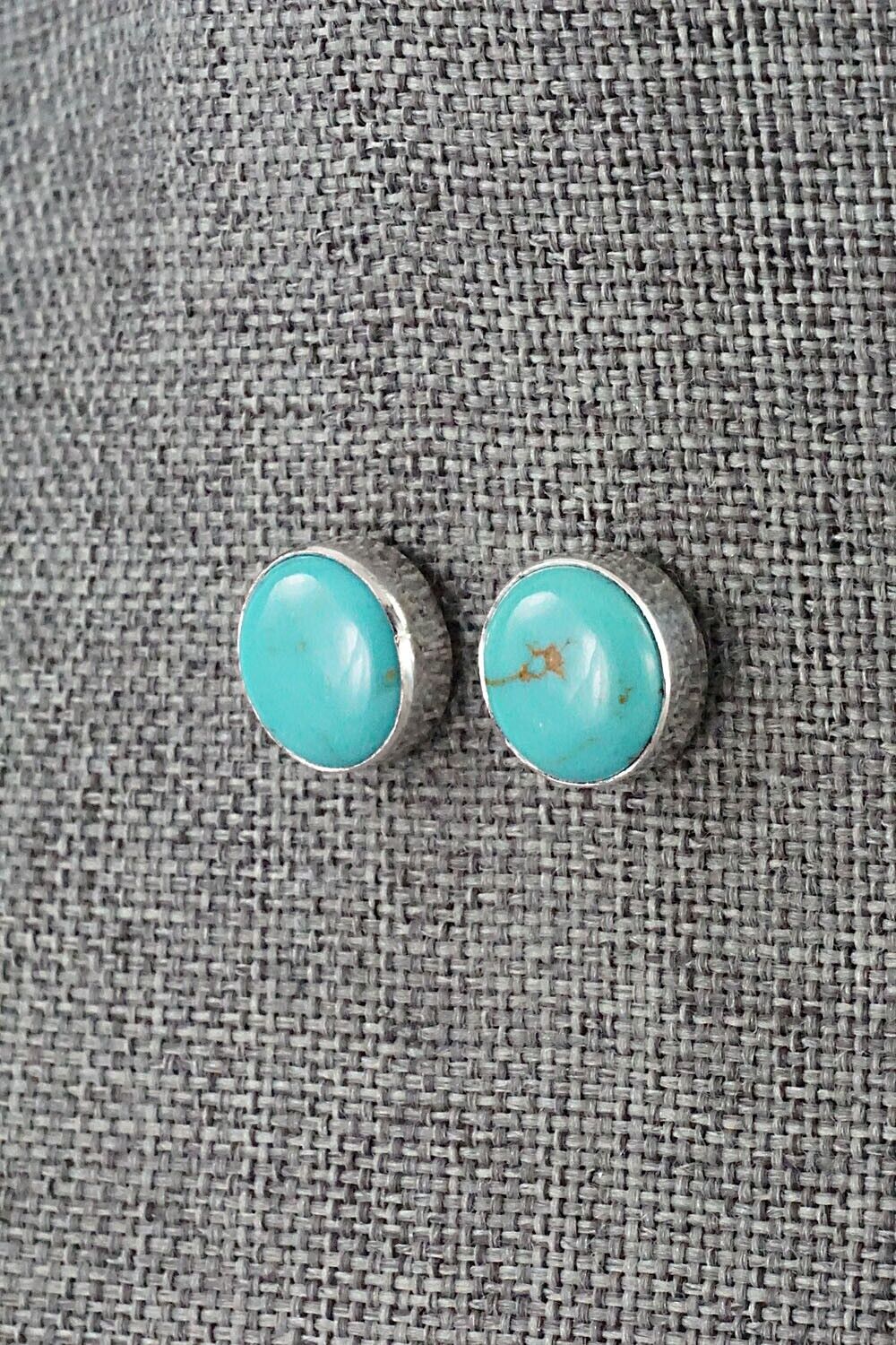 Turquoise & Sterling Silver Earrings - Marco Begaye