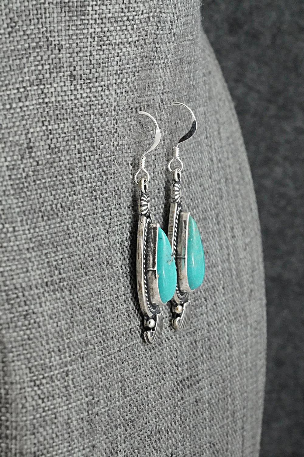 Turquoise & Sterling Silver Earrings - Verley Betone
