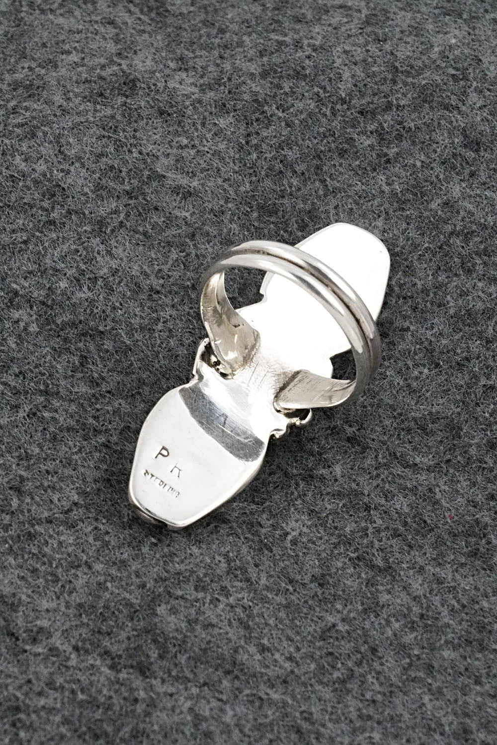 Spiny Oyster & Sterling Silver Ring - Priscilla Reeder - Size 8