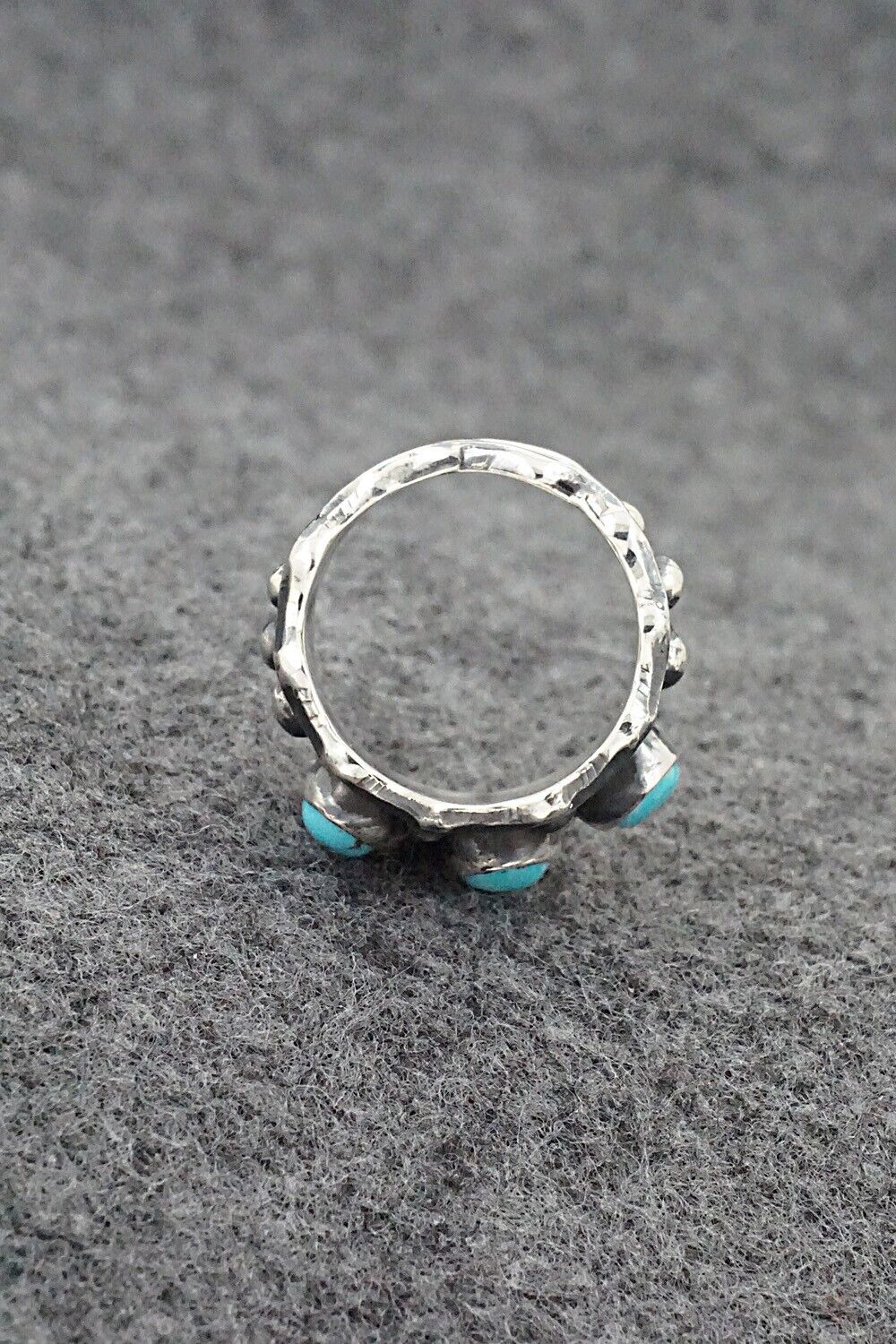 Turquoise & Sterling Silver Ring - Andrew Vandever - Size 6