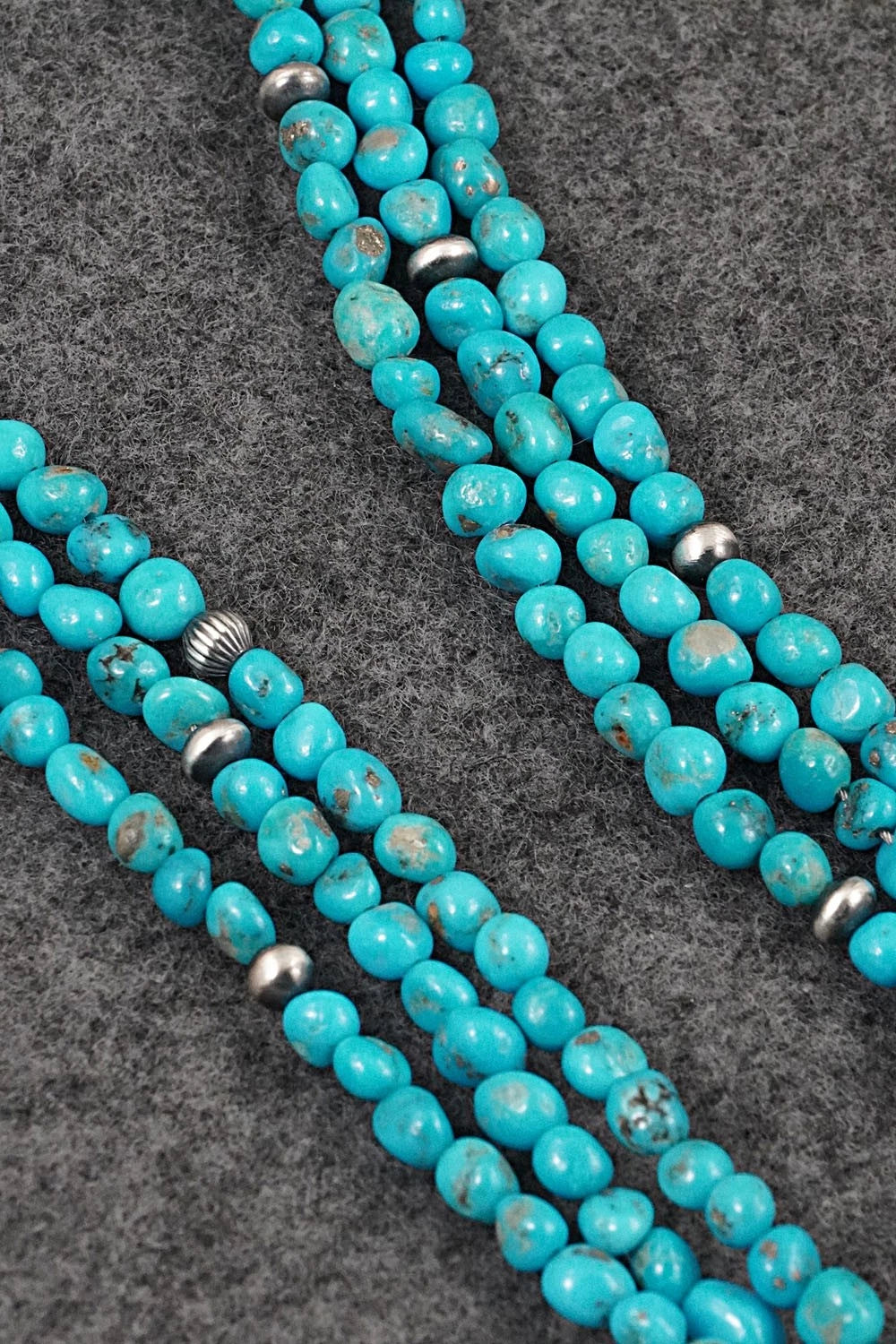 Turquoise & Sterling Silver Necklace - Theresa Skeets