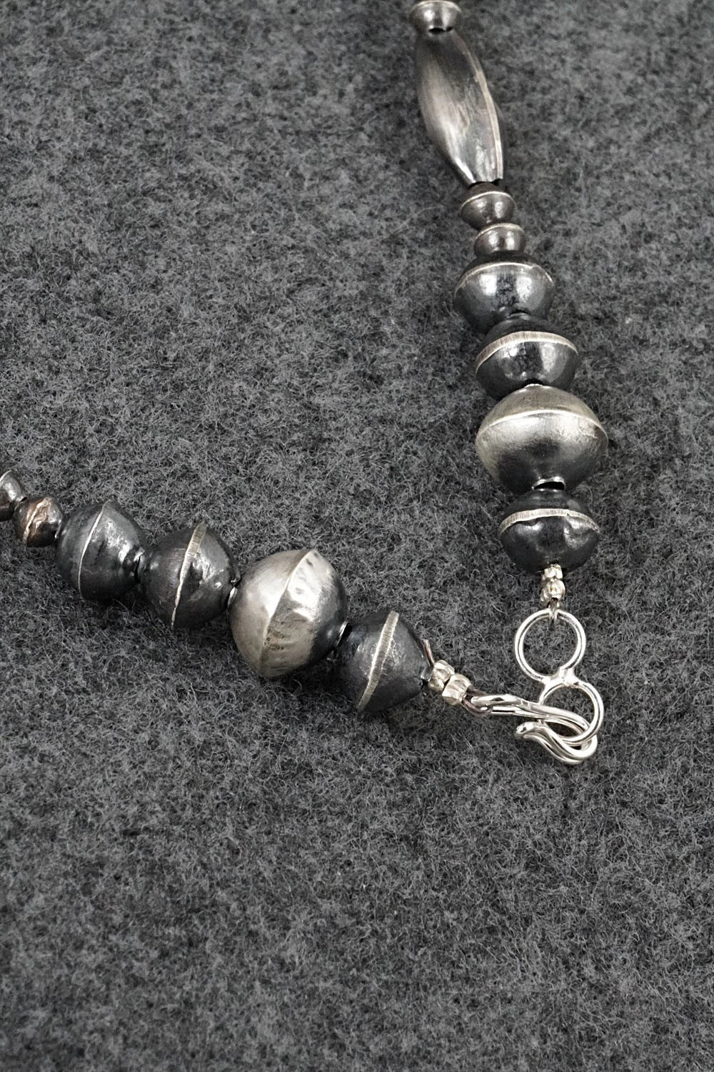 Sterling Silver Navajo Pearl Necklace 26" - Vintage