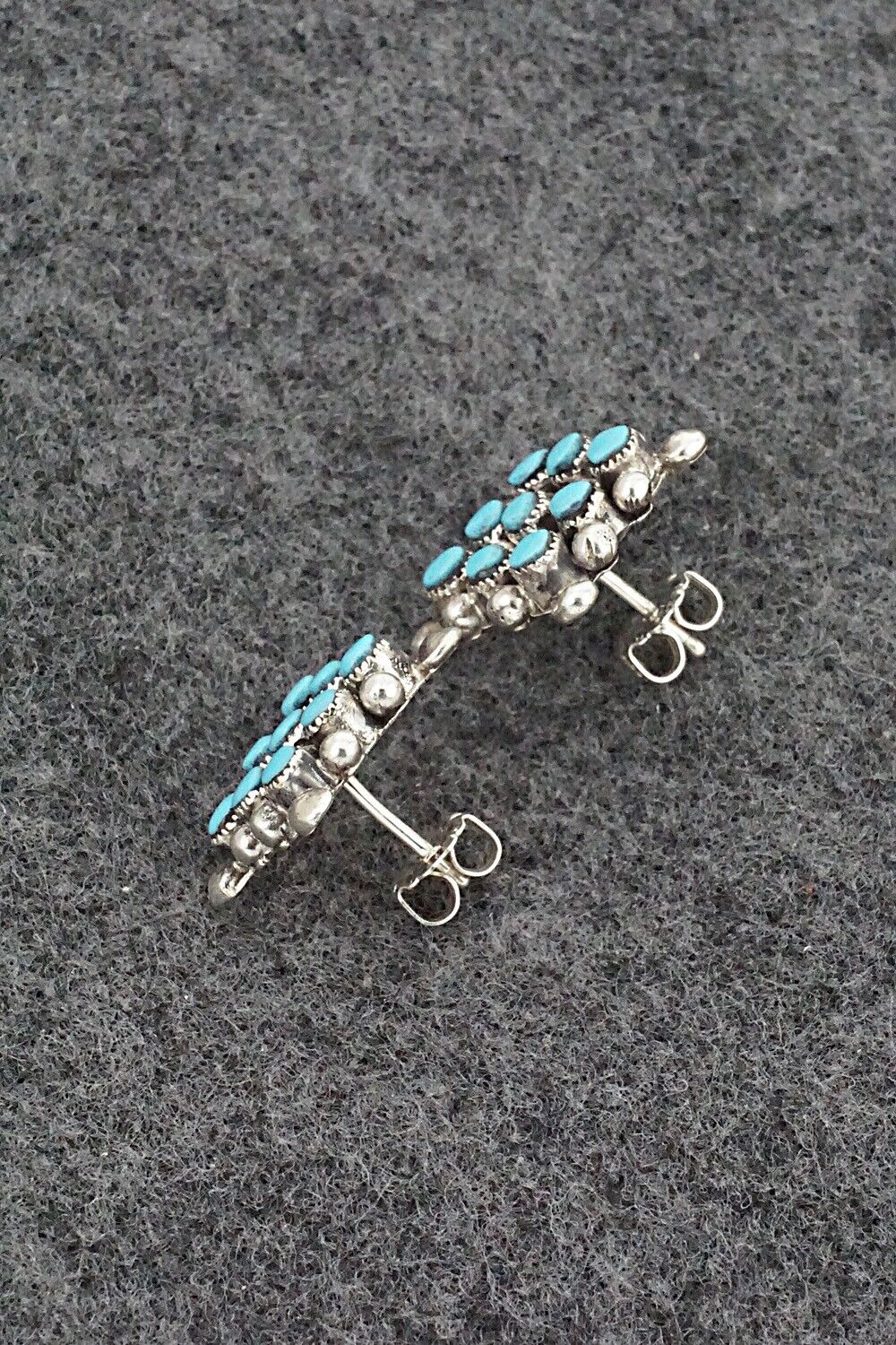 Turquoise & Sterling Silver Earrings - Calvert Lamy