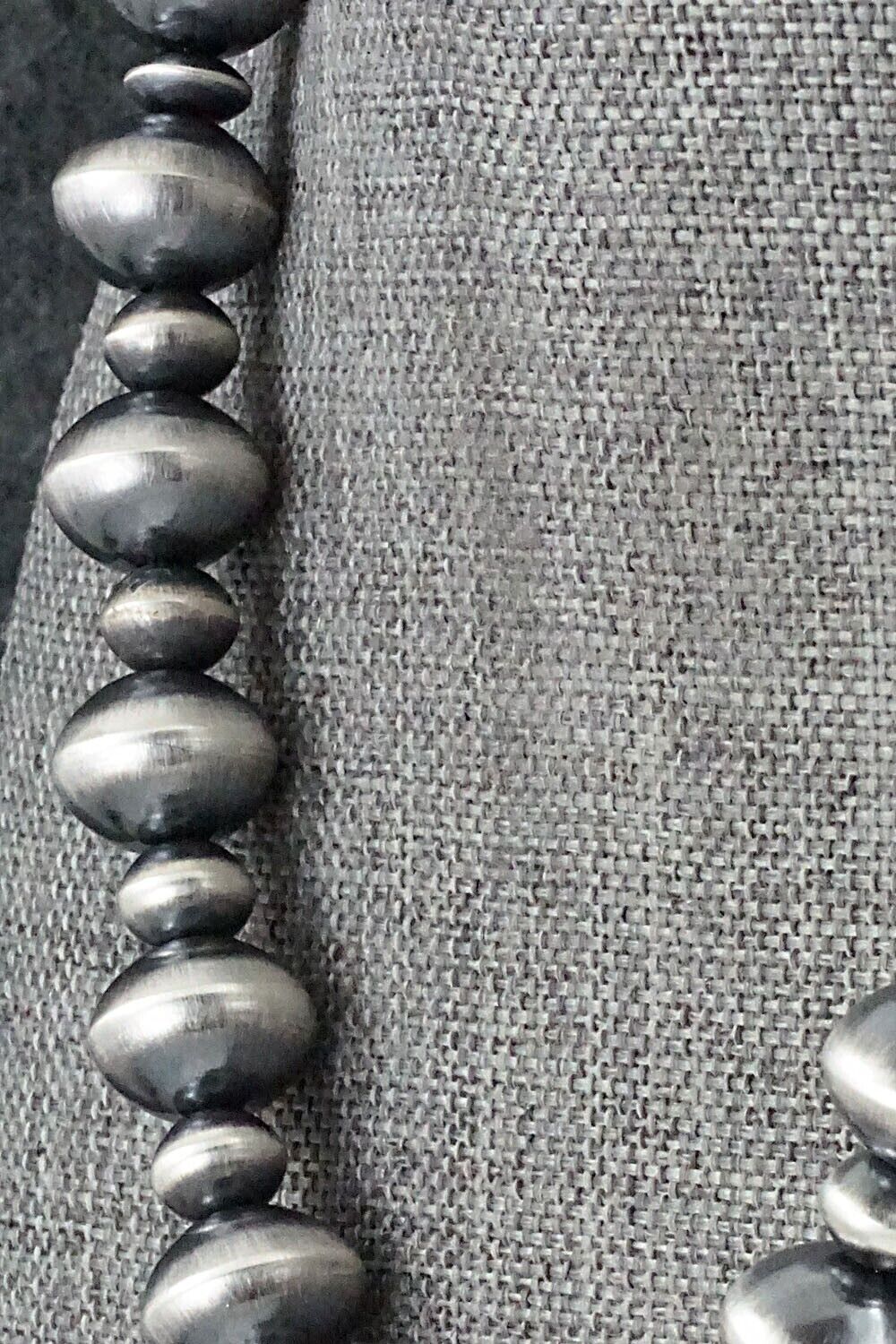 Sterling Silver Navajo Pearl Necklace 16" - Tonisha Haley