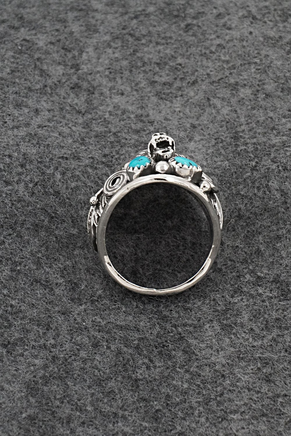 Turquoise & Sterling Silver Ring - Jeanette Saunders - Size 10.5