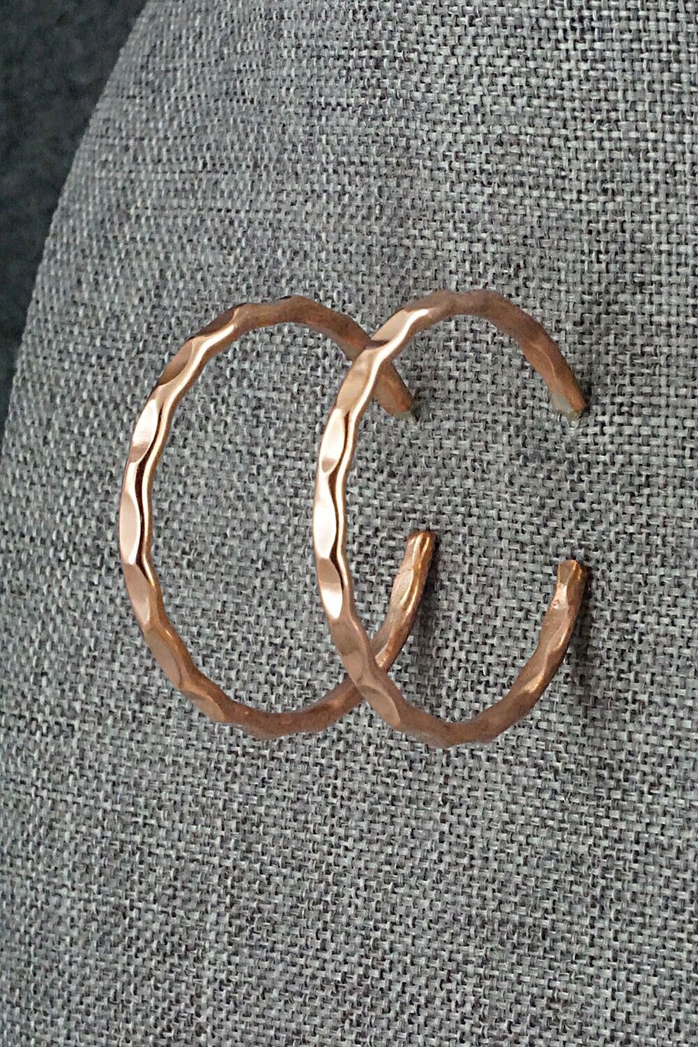 Copper Hoop Earrings - Elaine Tahe