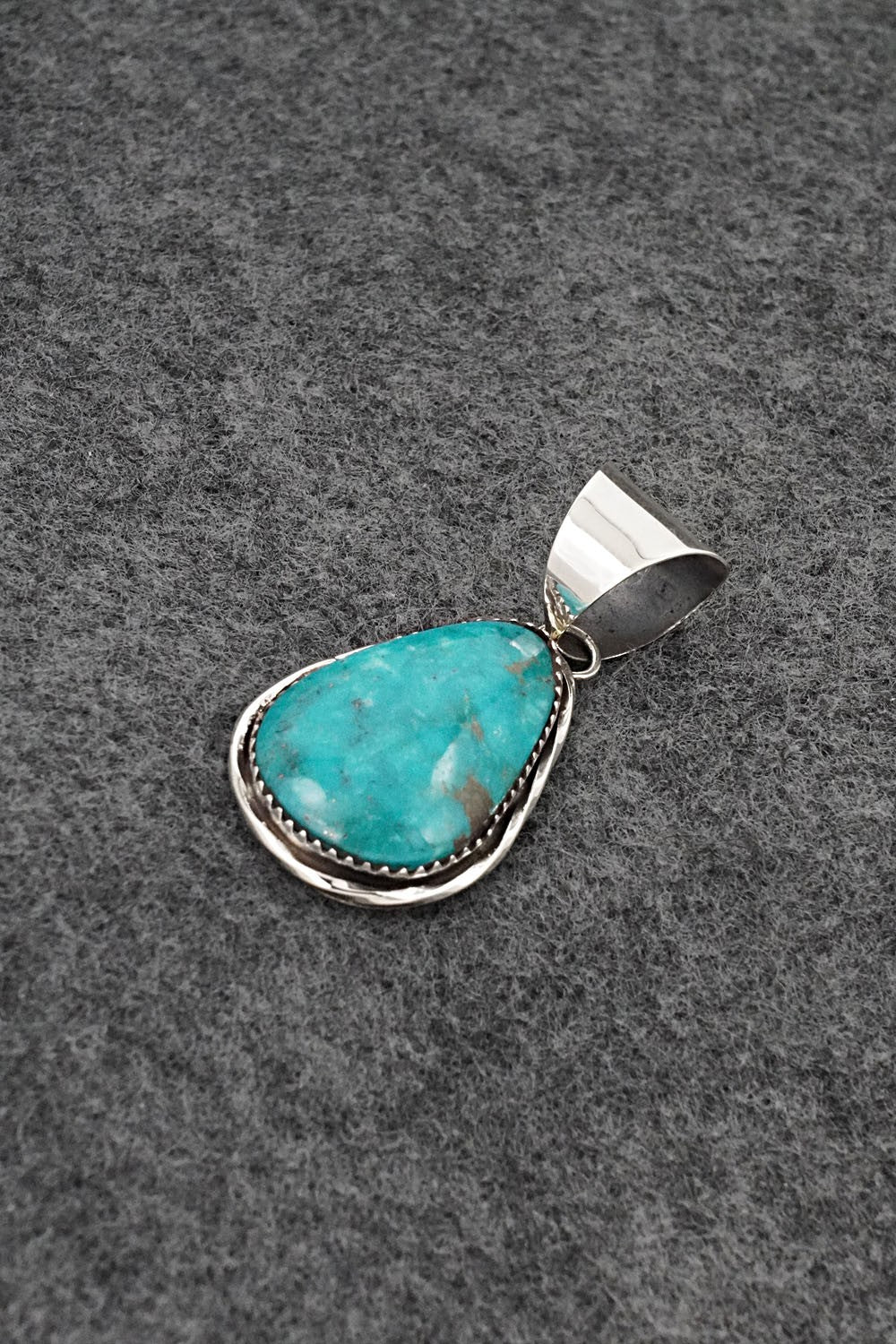 Turquoise & Sterling Silver Pendant - Ernest Hawthorne