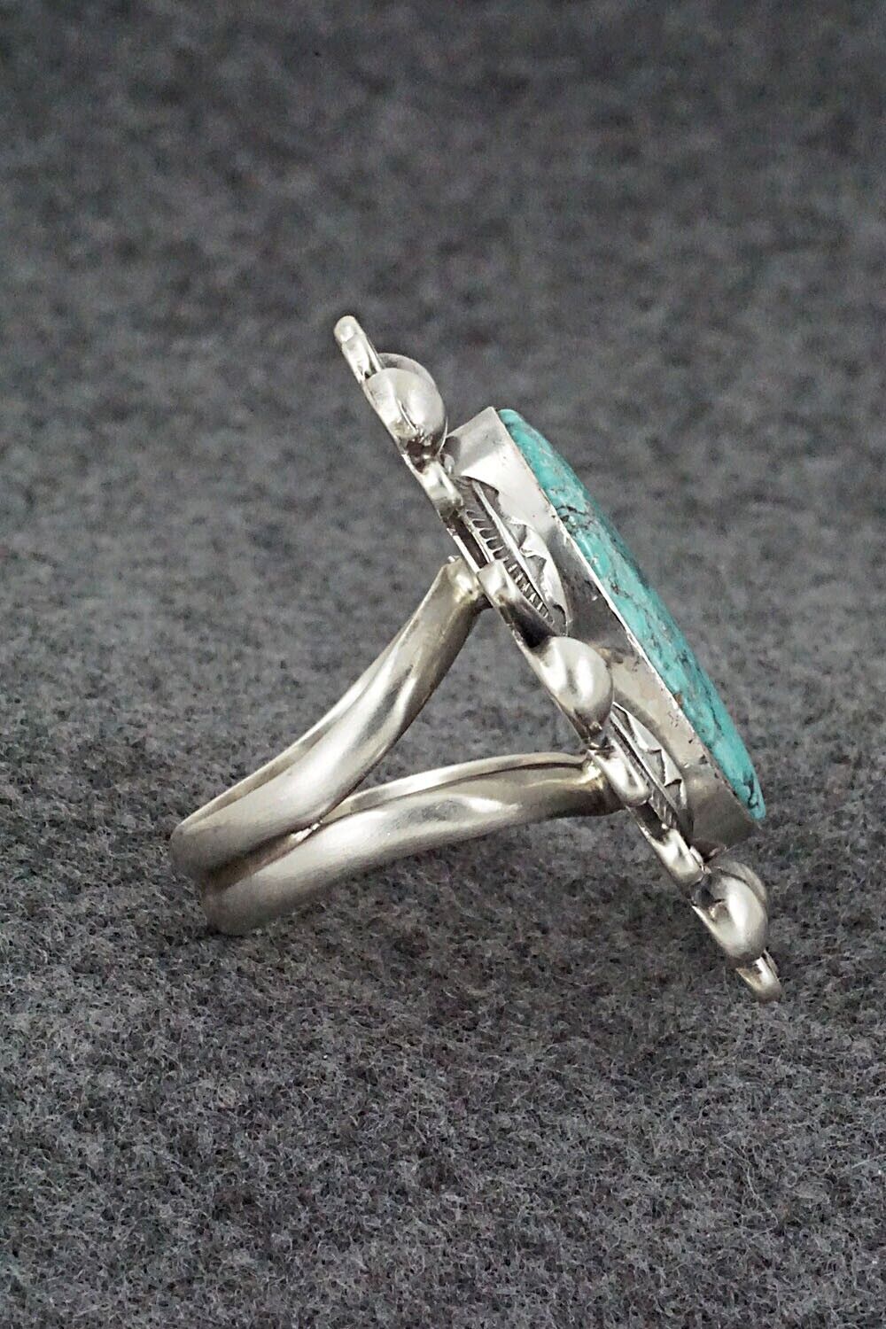 Turquoise & Sterling Silver Ring - Wilson Dawes - Size 9
