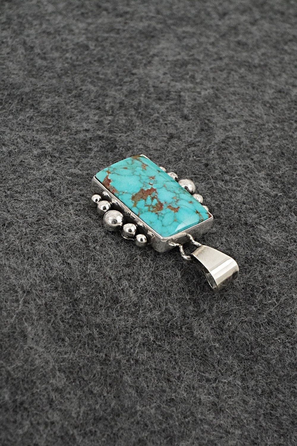 Turquoise & Sterling Silver Pendant - Eugene Gruber