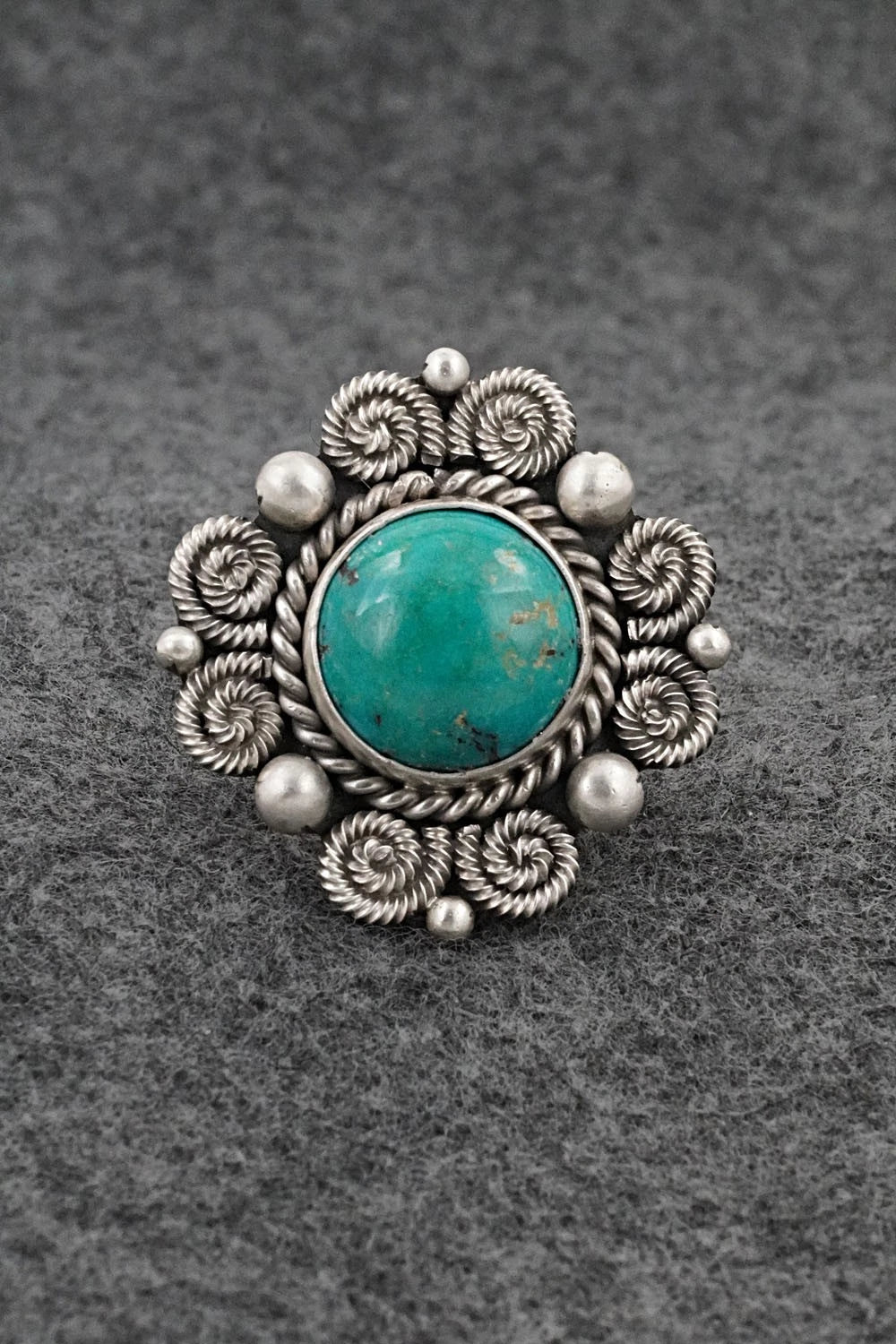 Turquoise & Sterling Silver Ring - Michael Calladitto - Size 7
