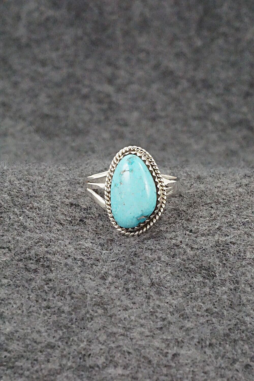 Turquoise & Sterling Silver Ring - Tom Dinetso - Size 7.5