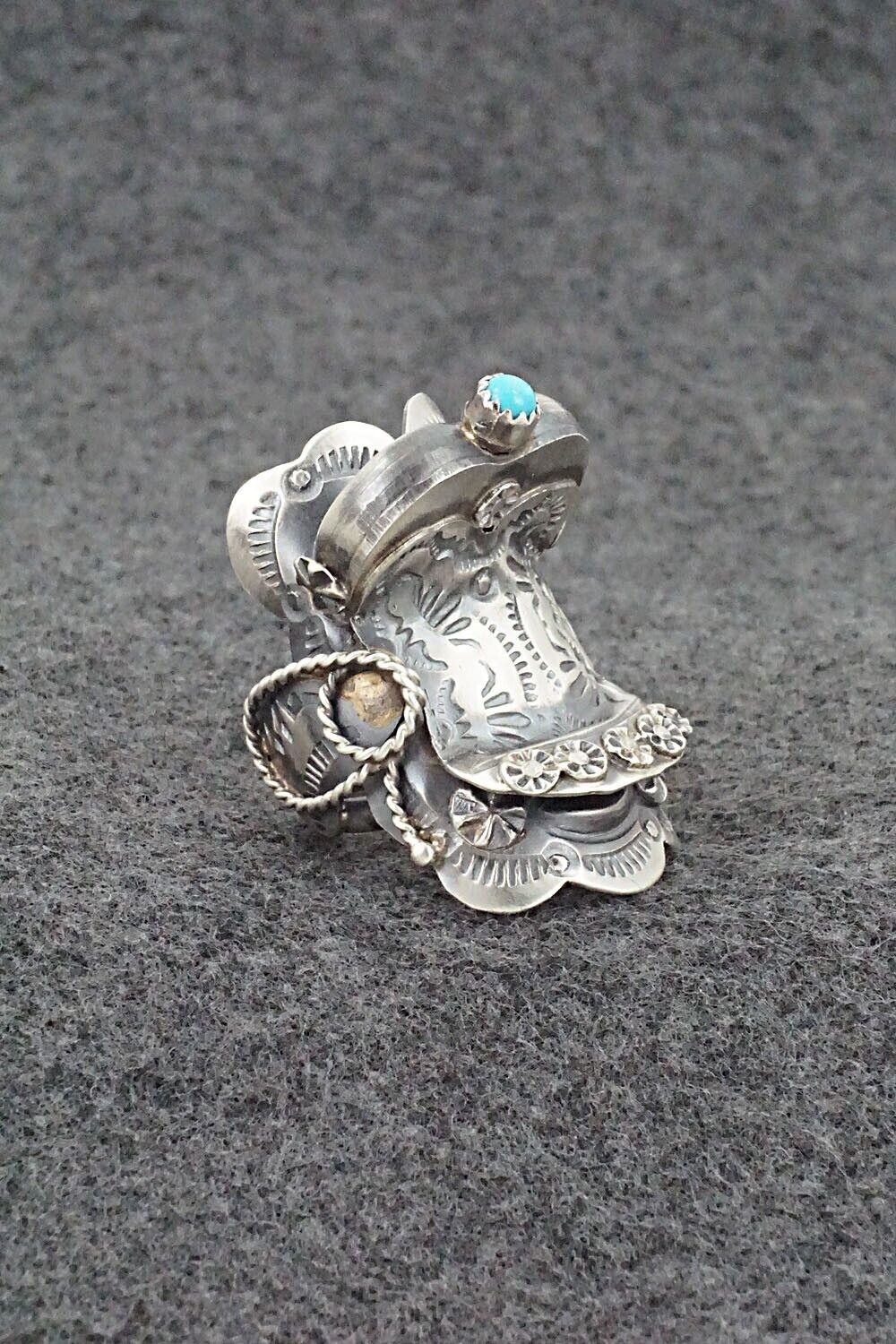 Turquoise & Sterling Silver Ring - Tim Yazzie - Size 9