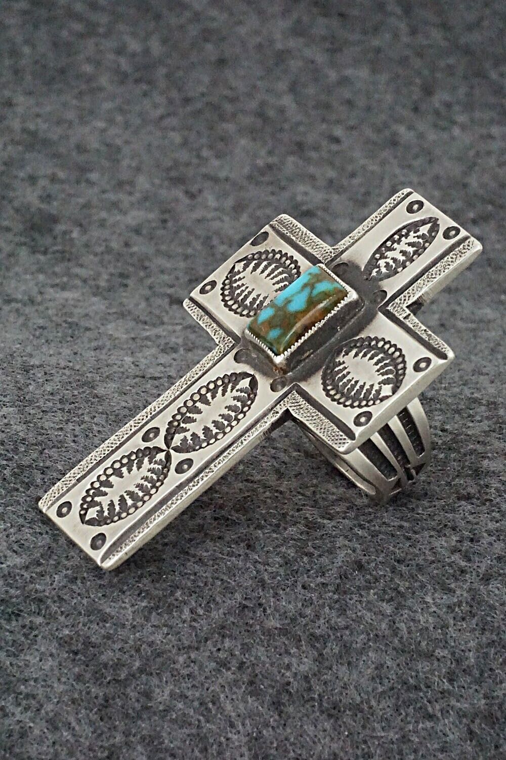 Turquoise & Sterling Silver Ring - Calvin Martinez - Size 8.5