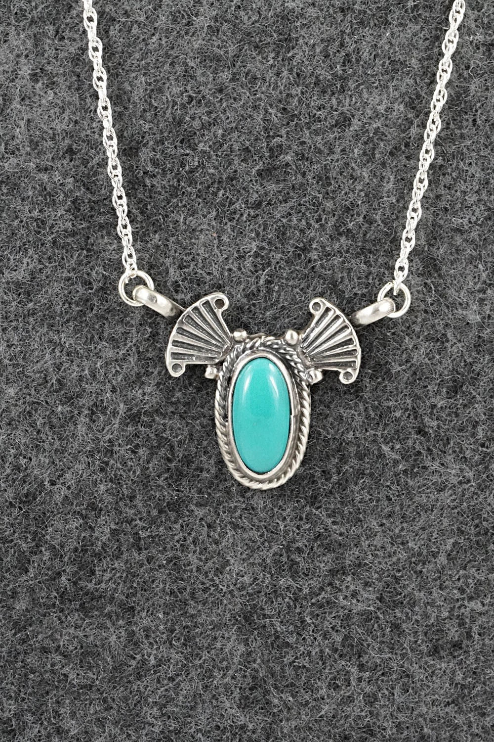 Turquoise & Sterling Silver Necklace - Verley Betone